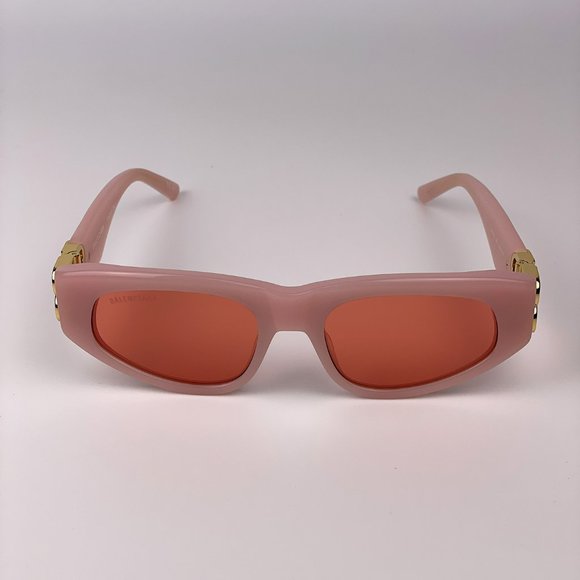 Balenciaga BB0095S 003 BRAND NEW Sunglasses Pink Gold Red Cat Eye Unisex - Picture 6 of 11